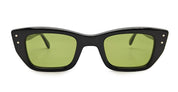 Ottica Mondello Roma - Julius Tart - JTPL-138A-2B-GN-30 - PONTI - BLACK / GREEN LENS - Acetate - shape Rectangular - Black - EYEWEAR - SUNGLASSES - Unisex,Uomo,Donna,Women,Men - lens Green - Made In Japan
