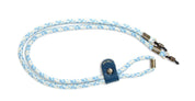 Silk cord - light blue / white