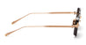 Ottica Mondello Roma - Akoni - AKS-307A-47 - JUNO-TWO - BRUSHED WHITE GOLD / BLACK CRYSTAL - Acetate, titanium - shape Octagonal - Gold - EYEWEAR - SUNGLASSES - Uomo,Men - lens Grey - Made In Japan