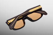 Ottica Mondello Roma - Jacques Marie Mage - JMMCO-5K - CORNICHE - WALNUT - Acetate - shape Rectangular - brown - EYEWEAR - SUNGLASSES - Unisex,Uomo,Donna,Women,Men - lens orange - Made In Japan