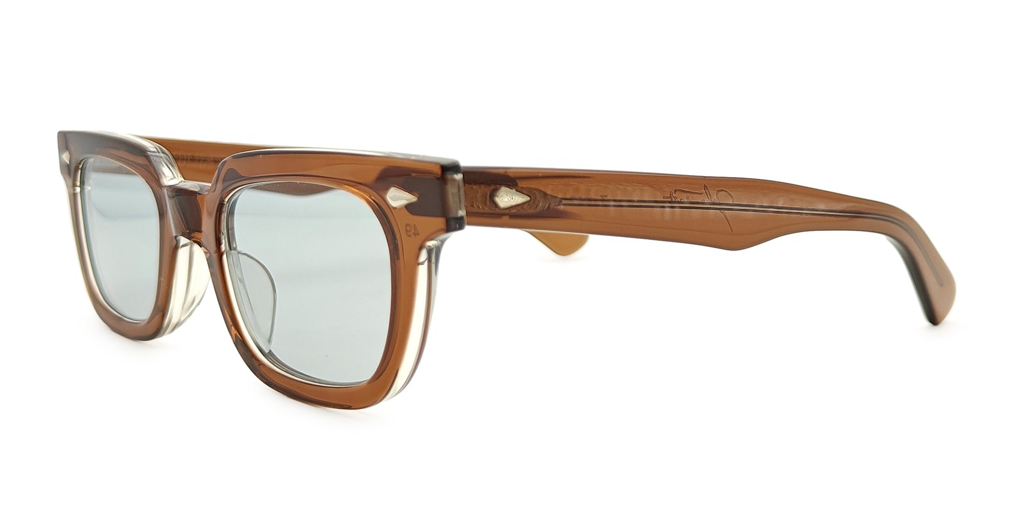  BLUE GREY LENS - Acetate - shape Rectangular - brown - EYEWEAR - SUNGLASSES - Unisex,Uomo,Donna,Women,Men - lens Grey - Made In Japan