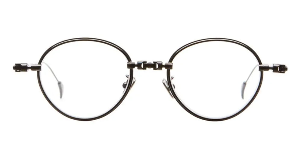 Ottica Mondello Roma - Kuboraum - KROH67RH000000OP - MASK H67 RH - DARK GUNMETAL RX - Titanium - shape Round - grey - EYEWEAR - EYEGLASSES - Unisex,Uomo,Donna,Women,Men - lens Clear - Made In Italy