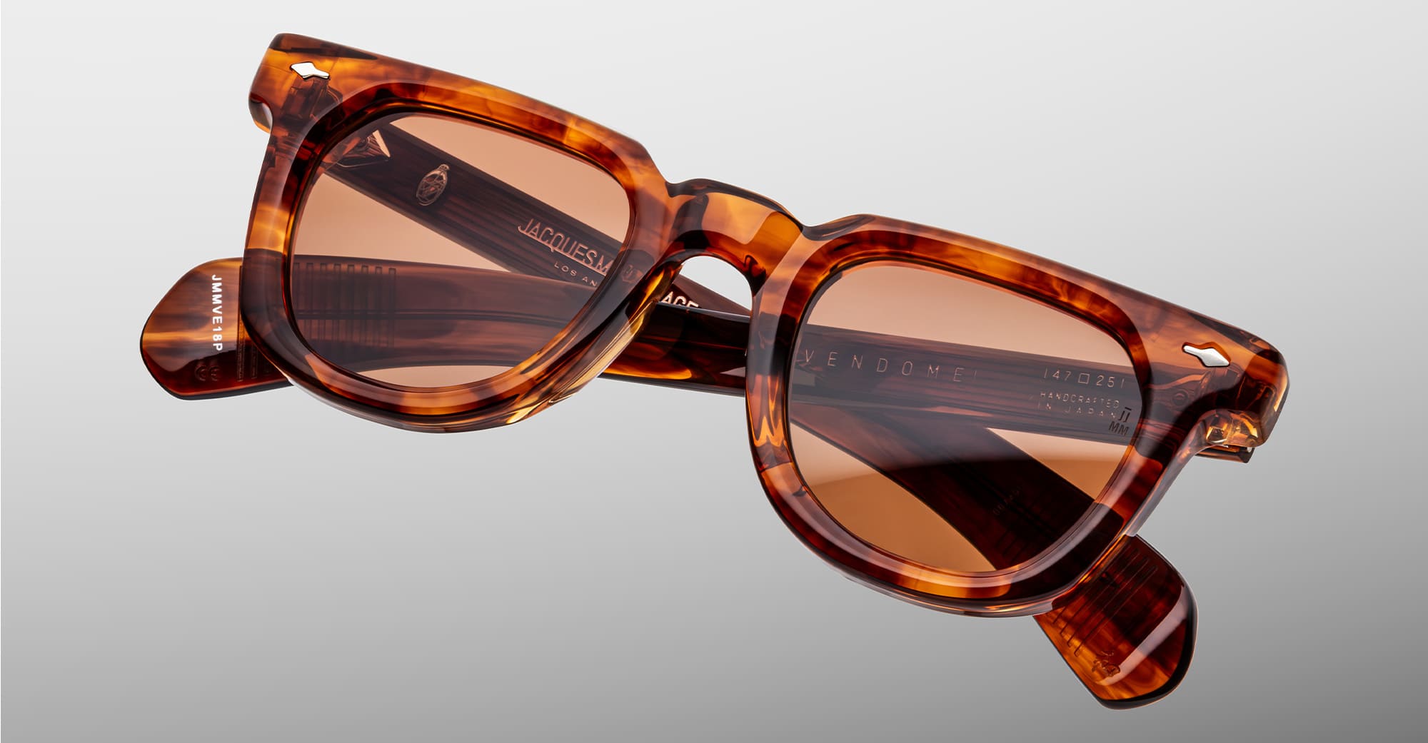 Ottica Mondello Roma - Jacques Marie Mage - JMMVE-18P - VENDOME - BOURBON - Acetate - shape Wellington - Havana - EYEWEAR - SUNGLASSES - Unisex,Uomo,Donna,Women,Men - lens Brown - Made In Japan