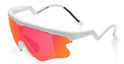 Ottica Mondello Roma - Alba Optics - 8050054518640 - DELTA LEI - WHITE / VZUM F-LENS FIRE - Tr90 - shape Mask - White - EYEWEAR - SUNGLASSES - Unisex,Uomo,Donna,Women,Men - lens red - Made In Italy