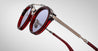 Ottica Mondello Roma - Jacques Marie Mage - J-ESN-DG-S7014N-OS - DELAGE - CHERRY - Acetate, titanium - shape Round - red, silver - EYEWEAR - SUNGLASSES - Donna,Women - lens lavender - Made In Japan