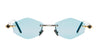 Ottica Mondello Roma - Kuboraum - KRSP60GGBL00004U - MASK P60 - GUNMETAL / DARK BLUE - Acetate - shape  - grey, blue - EYEWEAR - SUNGLASSES - Donna,Women - lens  - Made In Italy