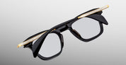 Ottica Mondello Roma - Jacques Marie Mage - JMMKENRX-15A - KENNEDY - NOIR 15 RX - Acetate - shape Panto - Black - EYEWEAR - EYEGLASSES - Unisex,Uomo,Donna,Women,Men - lens Clear - Made In Japan