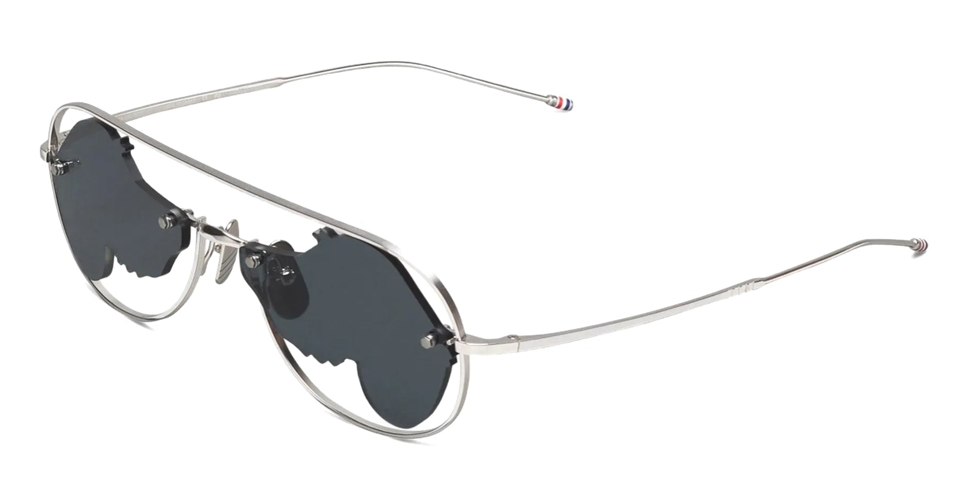 HECTOR LENS - SILVER - Titanium - shape  - Silver - EYEWEAR - EYEGLASSES - Unisex,Uomo,Donna,Women,Men - lens Grey - Made In Japan