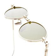 Ottica Mondello Roma - Kuboraum - KRSH67GD0000004K - MASK H67 GD - GOLD - Titanium - shape Round - Gold - EYEWEAR - SUNGLASSES - Unisex,Uomo,Donna,Women,Men - lens Green - Made In Italy