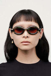 Ottica Mondello Roma - Paloceras - pebble-safari-tortoise-rx - PEBBLE - SAFARI TORTOISE RX - Acetate - shape Oval - green tortoise - EYEWEAR - SUNGLASSES - Unisex,Uomo,Donna,Women,Men - lens Gradient brown - Made In China