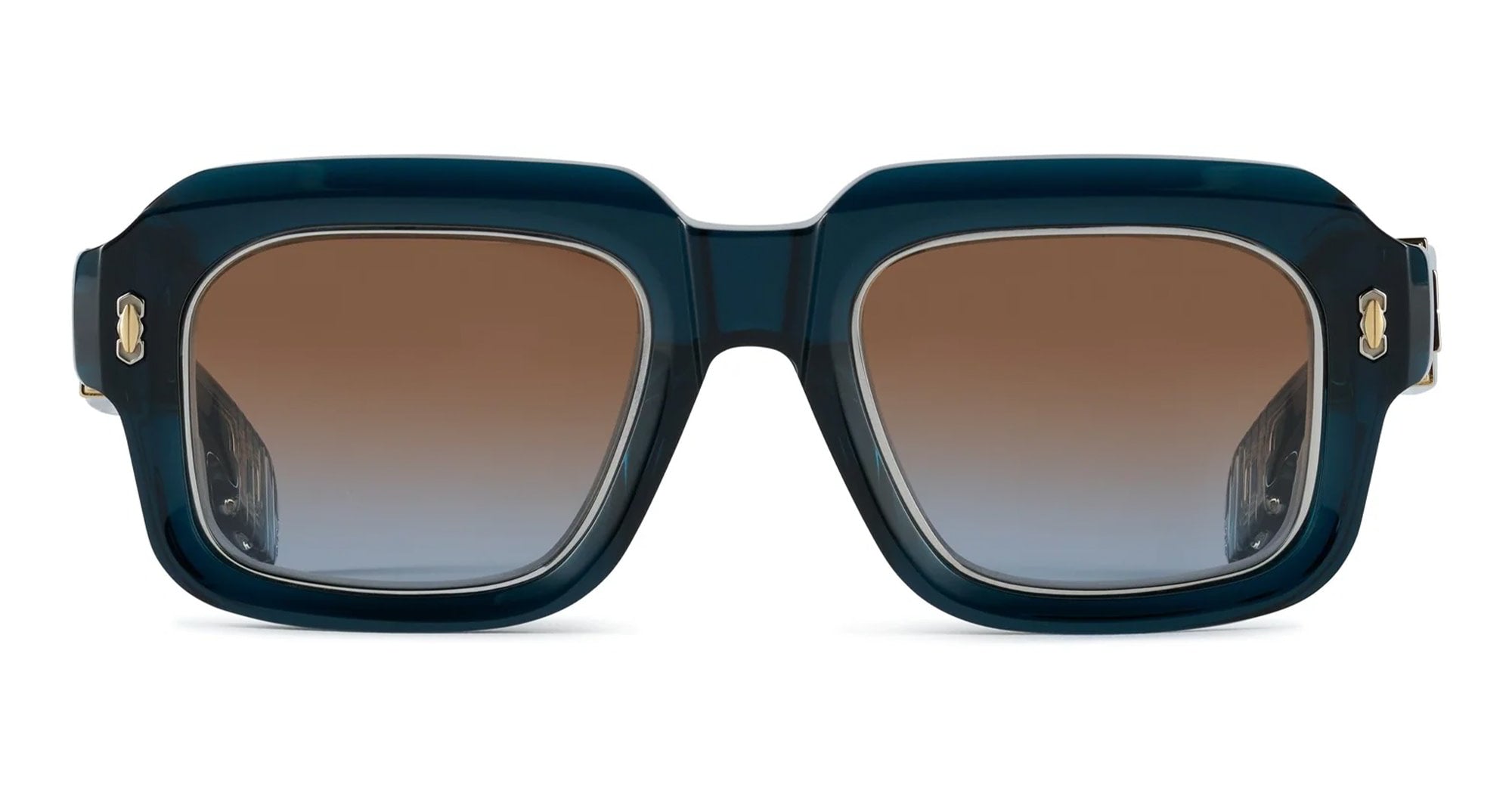 Ottica Mondello Roma - T HENRI - MAU2 - MULLINER - DEEP BLUE II - Acetate - shape Squared - blue - EYEWEAR - SUNGLASSES - Unisex,Uomo,Donna,Women,Men - lens Gradient brown - Made In Japan