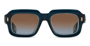 Ottica Mondello Roma - T HENRI - MAU2 - MULLINER - DEEP BLUE II - Acetate - shape Squared - blue - EYEWEAR - SUNGLASSES - Unisex,Uomo,Donna,Women,Men - lens Gradient brown - Made In Japan