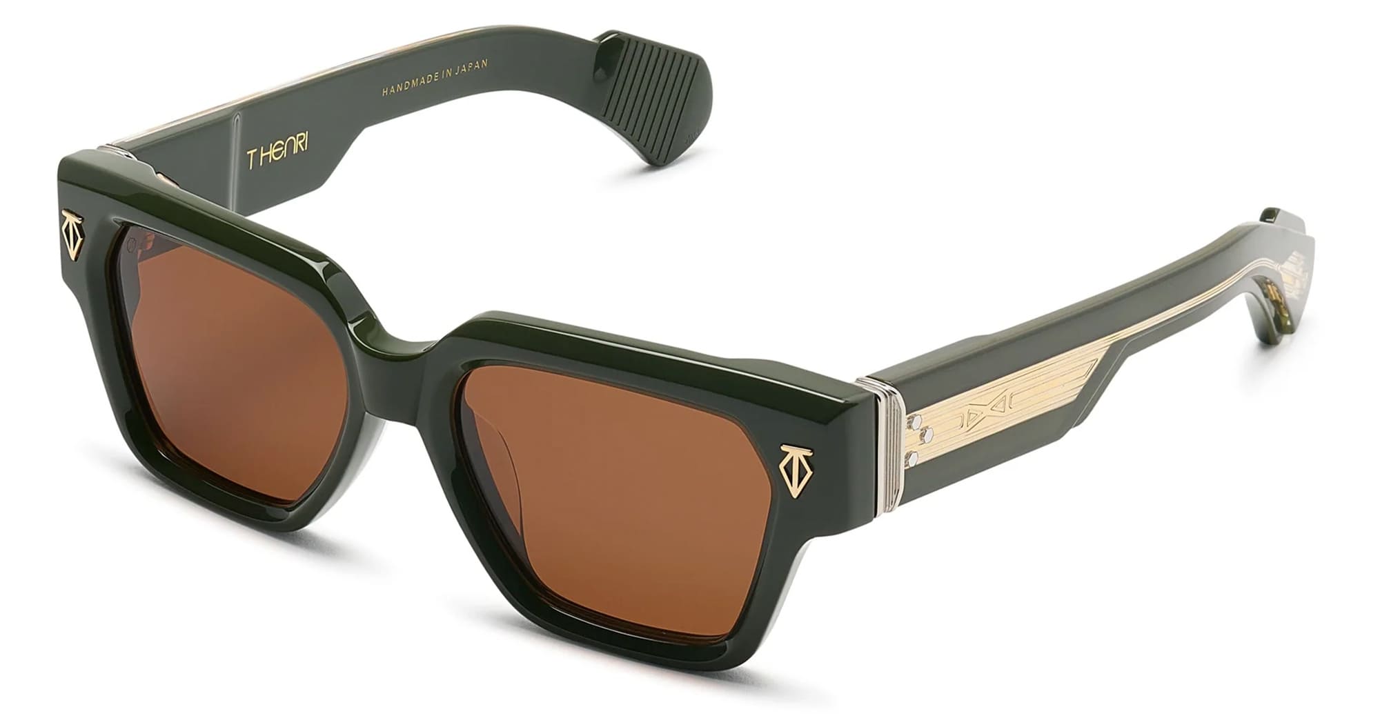 Ottica Mondello Roma - T HENRI - SMR - SIAN - BRIGADE - Acetate - shape  - green - EYEWEAR - SUNGLASSES - Uomo,Men - lens bronze - Made In Japan