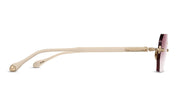Ottica Mondello Roma - Matsuda - M5010.SG.BG-MW.51 - M5010 - BRUSHED GOLD / MILK WHITE - titanium, acetate - shape Rectangular - Gold, White - EYEWEAR - SUNGLASSES - Unisex,Uomo,Donna,Women,Men - lens Gradient pink - Made In Japan