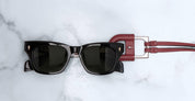 Ottica Mondello Roma - Jacques Marie Mage - JMMOVP-7L01 - JMM EYEWEAR NECKLACE - BOLIN - BORDEAUX EMPIRE - Leather - shape Necklace - burgundy - ACCESSORI - ACCESSORIES - Unisex,Uomo,Donna,Women,Men - lens Clear - Made In Italy
