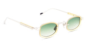 Ottica Mondello Roma - Sato - Aquila-P-YG-1 - AQUILA - PLATINUM / YELLOW GOLD - Acetate, titanium - shape Oval - silver, gold - EYEWEAR - SUNGLASSES - Unisex,Uomo,Donna,Women,Men - lens Gradient green - Made In Japan