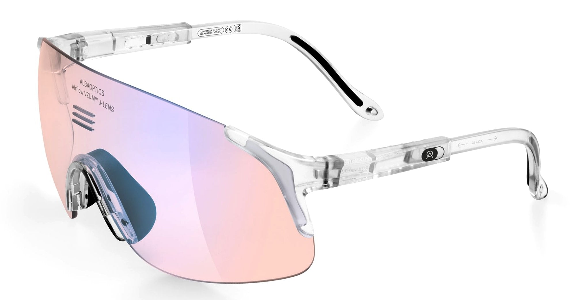Ottica Mondello Roma - Alba Optics - 8050054516097 - JUMBO - CRYSTAL GLOSSY / VZUM F-LENS FML - Tr90 - shape Mask - Crystal - EYEWEAR - SUNGLASSES - Unisex,Uomo,Donna,Women,Men - lens purple - Made In Italy