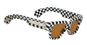 Ottica Mondello Roma - T HENRI - SIAF - SIAN - FINISHLINE - Acetate - shape Squared - black, white - EYEWEAR - SUNGLASSES - Unisex,Uomo,Donna,Women,Men - lens orange - Made In Japan