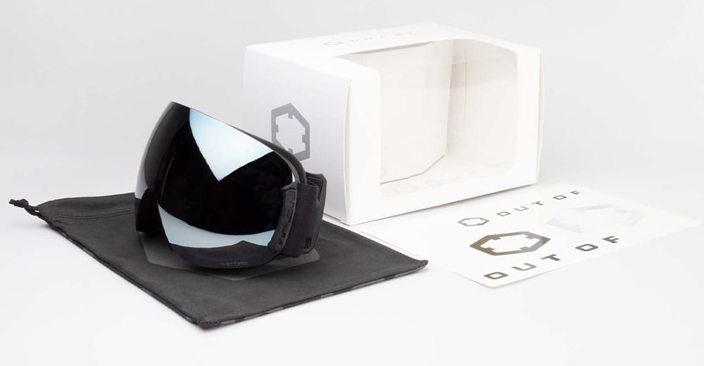 Ottica Mondello Roma - Out Of - 2G010222 - OPEN - BLACK / THE ONE COSMO LENS - nylon - shape Mask - Black - EYEWEAR - GOGGLES - Unisex,Uomo,Donna,Women,Men - lens silver - Made In Italy