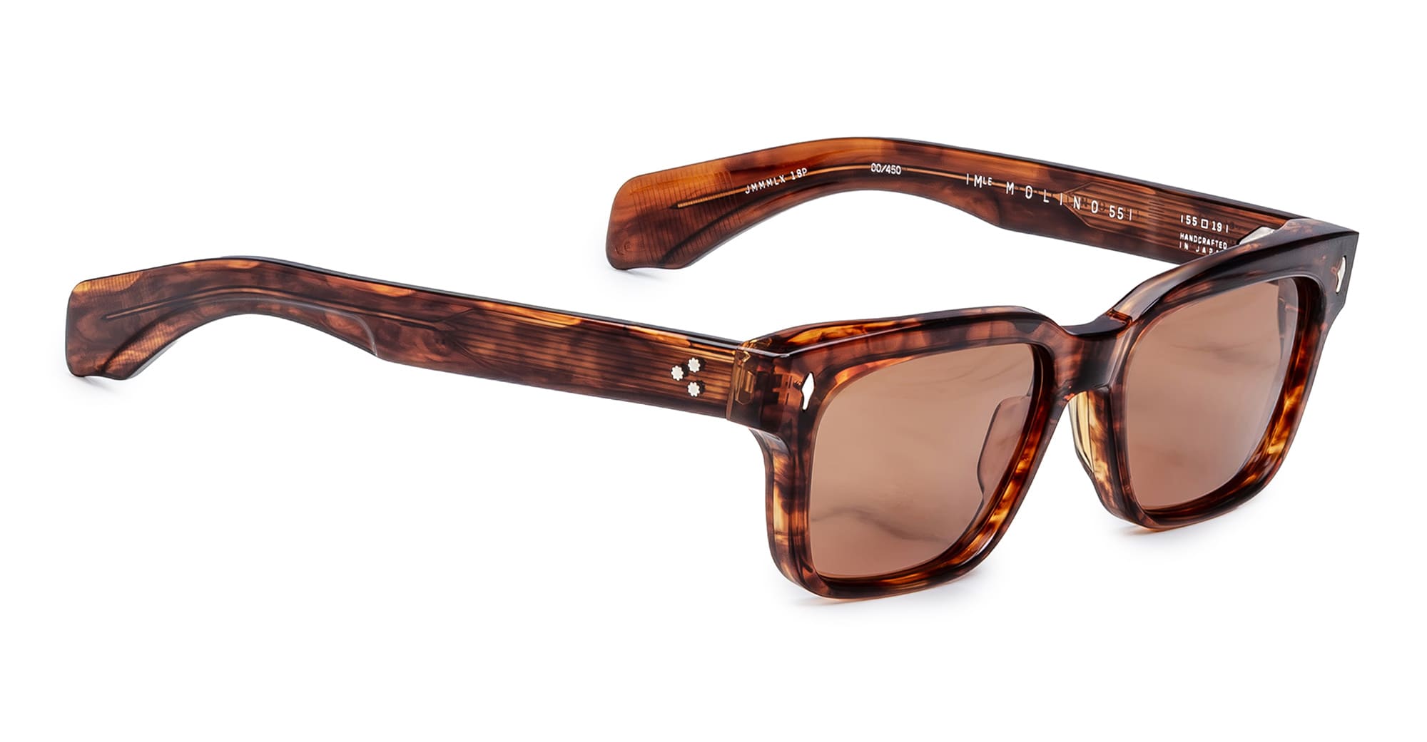 Ottica Mondello Roma - Jacques Marie Mage - JMMMLX-18P - MOLINO 55 - BOURBON - Acetate - shape Rectangular - Havana - EYEWEAR - SUNGLASSES - Unisex,Uomo,Donna,Women,Men - lens Brown - Made In Japan