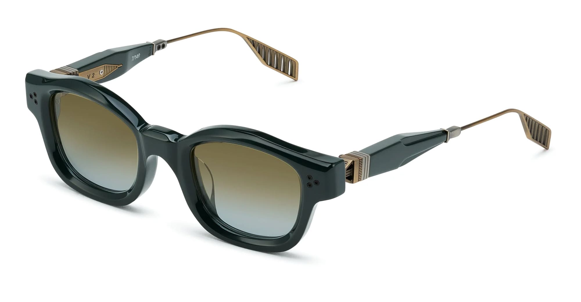 Ottica Mondello Roma - T HENRI - V2CBR - V2 - BRITISH RACING GREEN - Acetate - shape Squared - green - EYEWEAR - SUNGLASSES - Unisex,Uomo,Donna,Women,Men - lens Gradient green - Made In Japan
