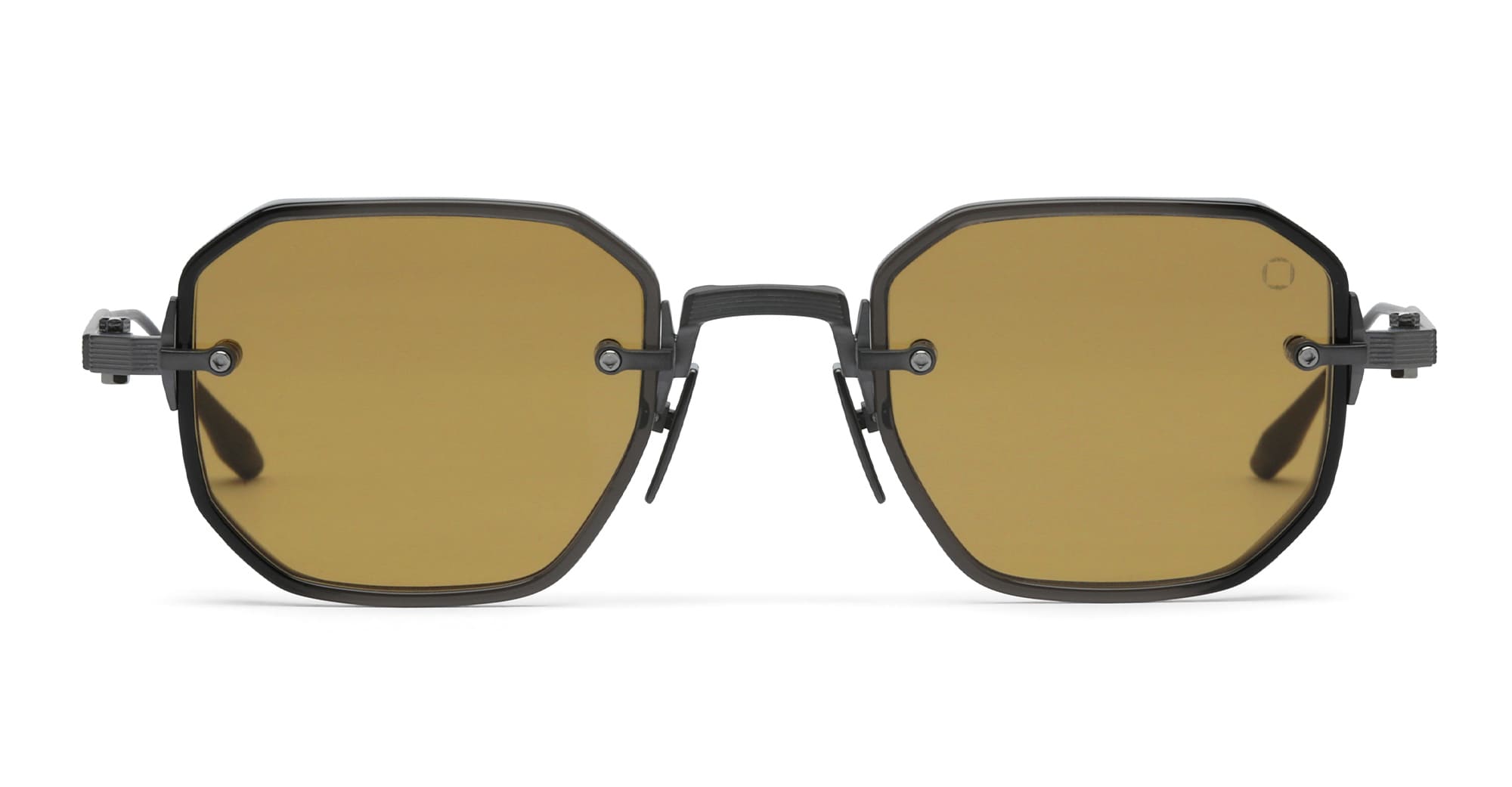  BLACK IRON - Acetate, titanium - shape Squared - black iron - EYEWEAR - SUNGLASSES - Uomo,Men - lens Brown - Made In Japan