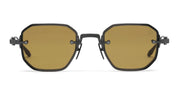 Ottica Mondello Roma - Akoni - AKS-307D-47 - JUNO-TWO - CRYSTAL BLACK / BLACK IRON - Acetate, titanium - shape Squared - black iron - EYEWEAR - SUNGLASSES - Uomo,Men - lens Brown - Made In Japan