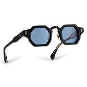 Ottica Mondello Roma - T HENRI - BAA011 - BIRDCAGE - AURELIAN - Acetate - shape Squared - Black - EYEWEAR - SUNGLASSES - Unisex,Uomo,Donna,Women,Men - lens Blue - Made In Japan