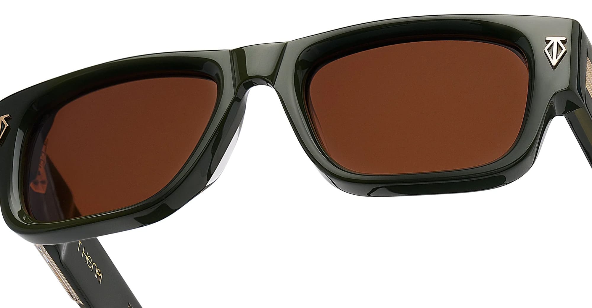 Ottica Mondello Roma - T HENRI - TAAR - TAYCAN - BRIGADE - Acetate - shape Squared - dark green - EYEWEAR - SUNGLASSES - Unisex,Uomo,Donna,Women,Men - lens bronze - Made In Japan