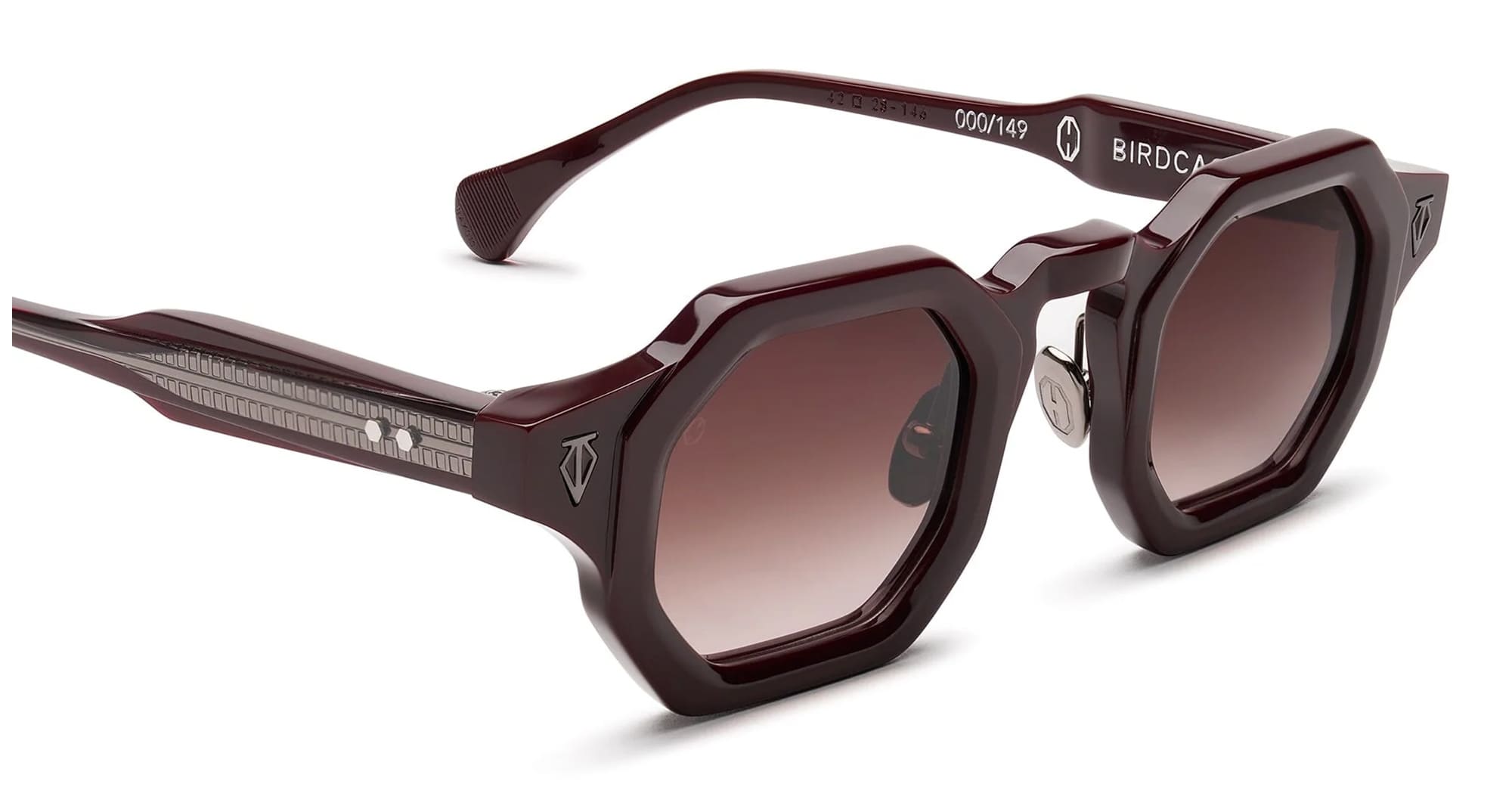 Ottica Mondello Roma - T HENRI - BAX010 - BIRDCAGE - OXBLOOD - Acetate - shape Octagonal - burgundy - EYEWEAR - SUNGLASSES - Uomo,Men - lens burgundy - Made In Japan