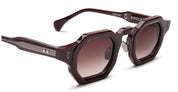 Ottica Mondello Roma - T HENRI - BAX010 - BIRDCAGE - OXBLOOD - Acetate - shape Octagonal - burgundy - EYEWEAR - SUNGLASSES - Uomo,Men - lens burgundy - Made In Japan