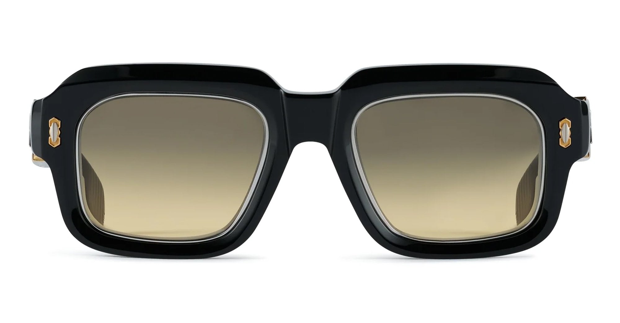 Ottica Mondello Roma - T HENRI - MAB - MULLINER - SHADOW II - Acetate - shape Squared - Black - EYEWEAR - SUNGLASSES - Unisex,Uomo,Donna,Women,Men - lens gradient yellow - Made In Japan