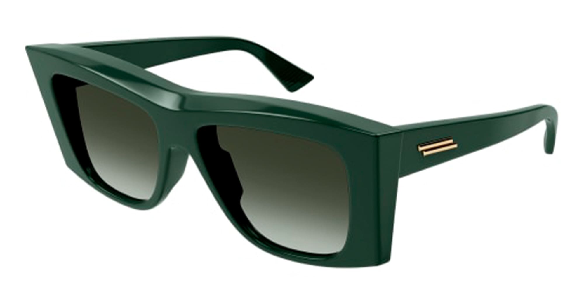 Ottica Mondello Roma - Bottega Veneta - BV1270S-004 - BV1270S-004 - GREEN - Acetate - shape Squared - green - EYEWEAR - SUNGLASSES - Donna,Women - lens Gradient green - Made In Italy