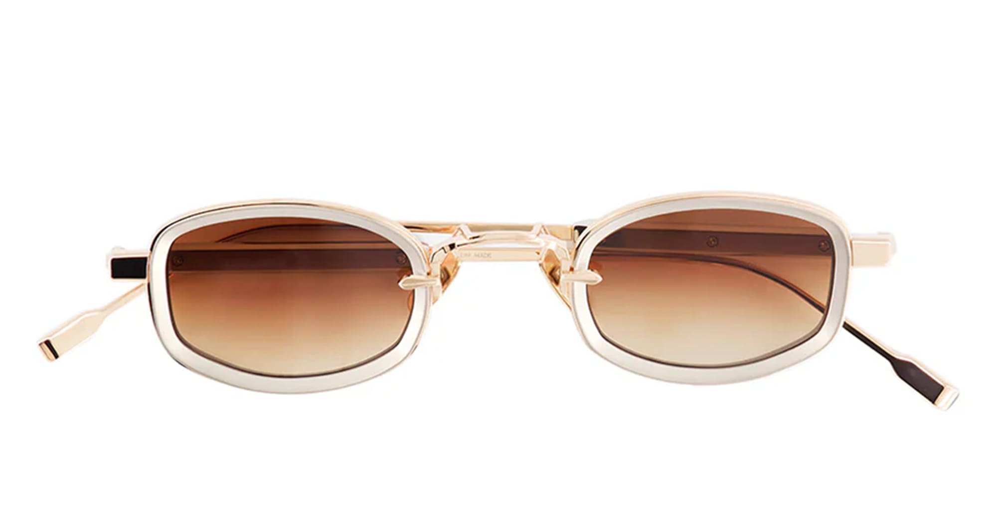  PLATINUM - Acetate, titanium - shape Oval - rose gold - EYEWEAR - SUNGLASSES - Unisex,Uomo,Donna,Women,Men - lens Gradient brown - Made In Japan