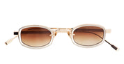 Ottica Mondello Roma - Sato - Aquila-RG-P-1 - AQUILA - ROSE GOLD / PLATINUM - Acetate, titanium - shape Oval - rose gold - EYEWEAR - SUNGLASSES - Unisex,Uomo,Donna,Women,Men - lens Gradient brown - Made In Japan
