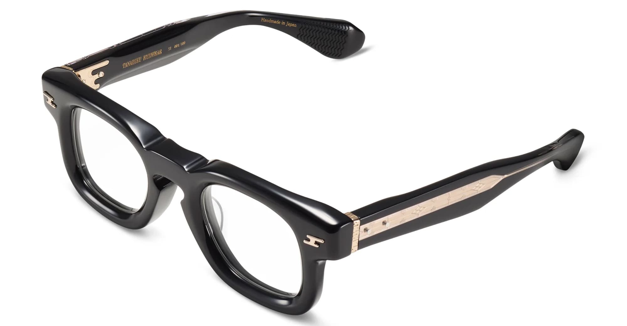 Ottica Mondello Roma - Tanabiku - DT-02B - FUJI - BLACK - Acetate - shape Wellington - Black - EYEWEAR - EYEGLASSES - Unisex,Uomo,Donna,Women,Men - lens Clear - Made In Japan