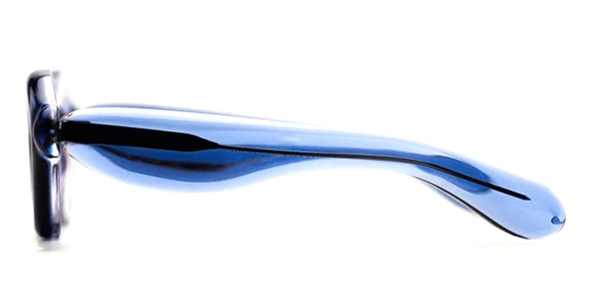 Ottica Mondello Roma - Paloceras - pebble-ice-blue-dx - PEBBLE - ICE BLUE DX - Acetate - shape Cat-eye - blue - EYEWEAR - SUNGLASSES - Unisex,Uomo,Donna,Women,Men - lens red - Made In China