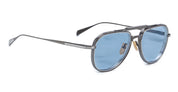 Ottica Mondello Roma - Jacques Marie Mage - JMMMD-2H - COMMANDER - ANTIQUE SILVER - Titanium - shape Pilot - Silver - EYEWEAR - SUNGLASSES - Unisex,Uomo,Donna,Women,Men - lens Blue - Made In Japan