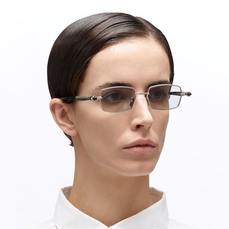 Ottica Mondello Roma - Kuboraum - KRSP73SIG000002F - MASK P73 - SILVER / GREY / BLACK - Acetate - shape  - Silver - EYEWEAR - SUNGLASSES - Uomo,Men - lens  - Made In Italy