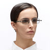 Ottica Mondello Roma - Kuboraum - KRSP73SIG000002F - MASK P73 - SILVER / GREY / BLACK - Acetate - shape  - Silver - EYEWEAR - SUNGLASSES - Uomo,Men - lens  - Made In Italy
