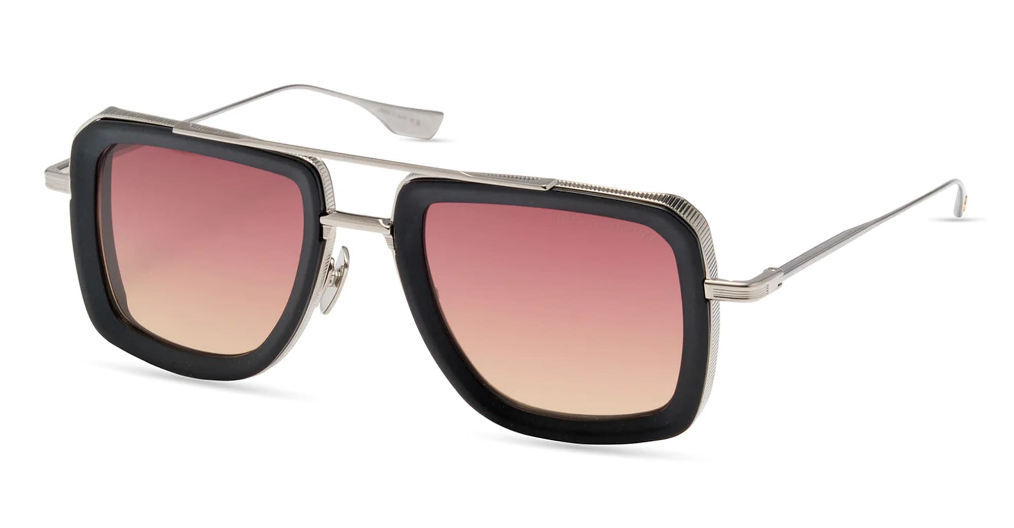 Ottica Mondello Roma - DITA - DTS465-A-03 - DUBSIGNAL -  RAW TITANIUM / MATTE BLACK - Titanium - shape Pilot - black, silver - EYEWEAR - SUNGLASSES - Unisex,Uomo,Donna,Women,Men - lens red - Made In Japan