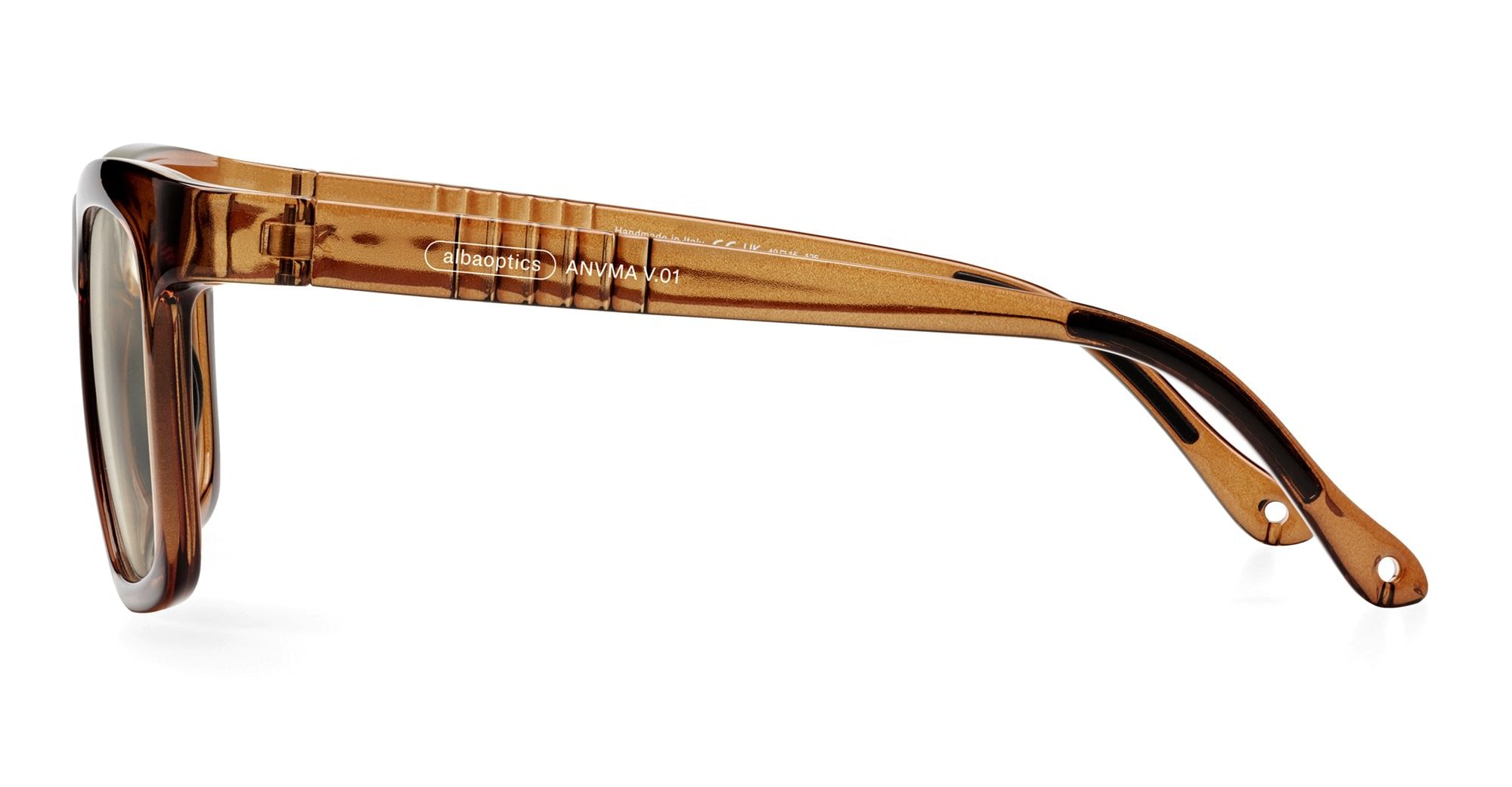 Ottica Mondello Roma - Alba Optics - 8050054517186 - ANVMA V.01 - BROWN GLOSSY / VZUM F-LENS ROCKET - Tr90 - shape Squared - brown - EYEWEAR - SUNGLASSES - Unisex,Uomo,Donna,Women,Men - lens Grey - Made In Italy