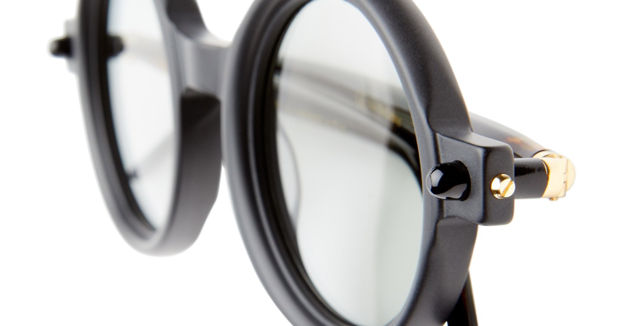 Ottica Mondello Roma - Kuboraum - KRS0P1BMH000002F - MASK P1 BMH - BLACK MATT - Acetate - shape Round - black, havana - EYEWEAR - SUNGLASSES - Unisex,Uomo,Donna,Women,Men - lens Grey - Made In Italy