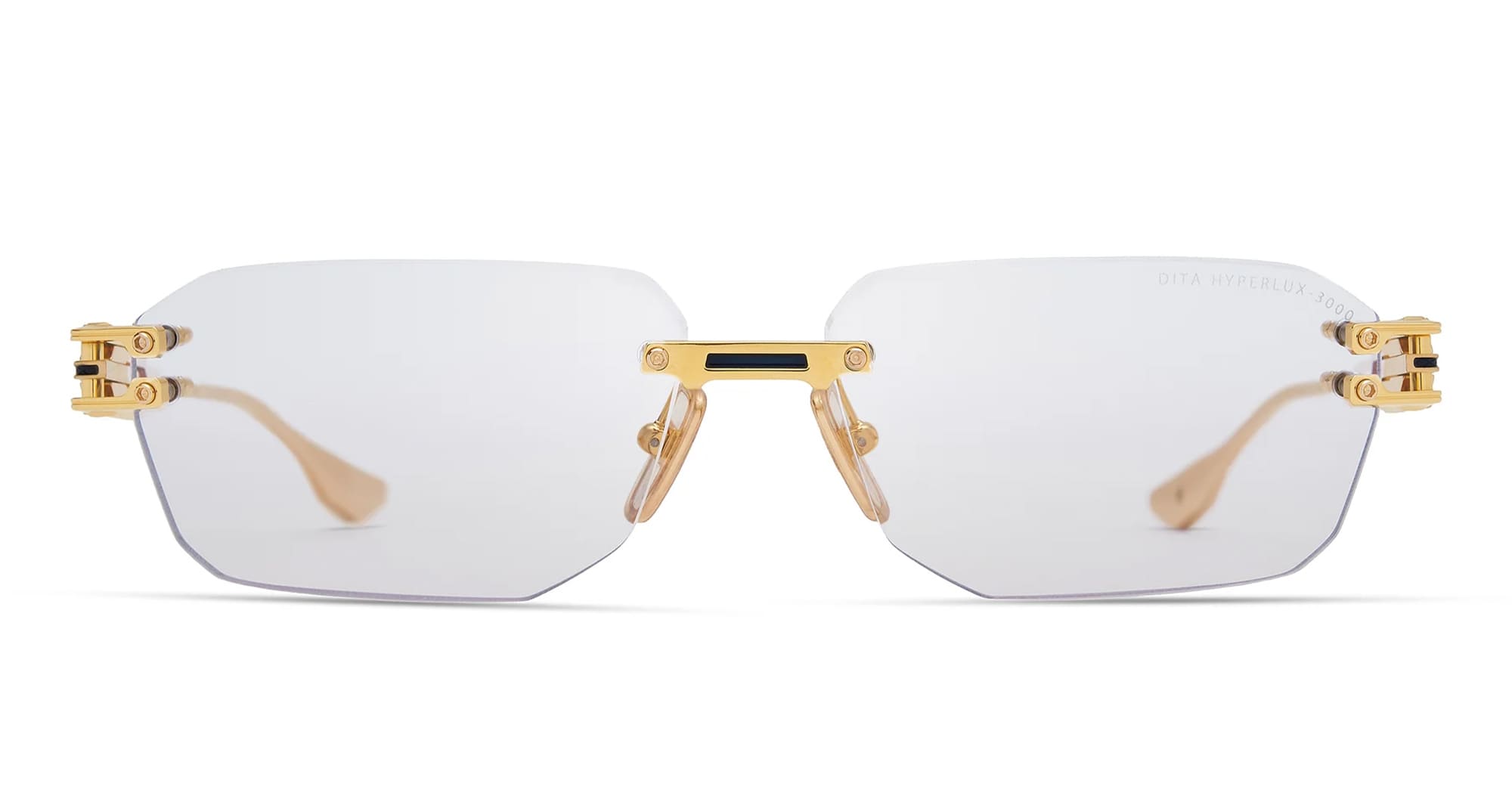 Ottica Mondello Roma - DITA - DTX198-A-01 - HYPERLUX-3000 - YELLOW GOLD / BLUE / WHITE GOLD RX - Titanium - shape Rectangular - Gold - EYEWEAR - EYEGLASSES - Unisex,Uomo,Donna,Women,Men - lens Clear - Made In Japan
