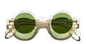 Ottica Mondello Roma - Moscot - OR-ZOL-S42280600-04 - ZOLMAN - FLESH / CALIBAR GREEN LENS - Acetate - shape  - transparent beige - EYEWEAR - SUNGLASSES - Unisex,Uomo,Donna,Women,Men - lens  - Made In China