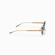 Ottica Mondello Roma - Akoni - AKS-519D-46 - JUPITER - SHINY 12K GOLD - Titanium - shape Round - black iron - EYEWEAR - SUNGLASSES - Unisex,Uomo,Donna,Women,Men - lens Green - Made In Japan