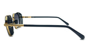 Ottica Mondello Roma - John Dalia - DENNIS-C407 - DENNIS - C407 - SHINY BLACK / YELLOW GOLD - Metal - shape Hexagonal - shiny black - EYEWEAR - SUNGLASSES - Uomo,Men - lens Gradient grey - Made In France