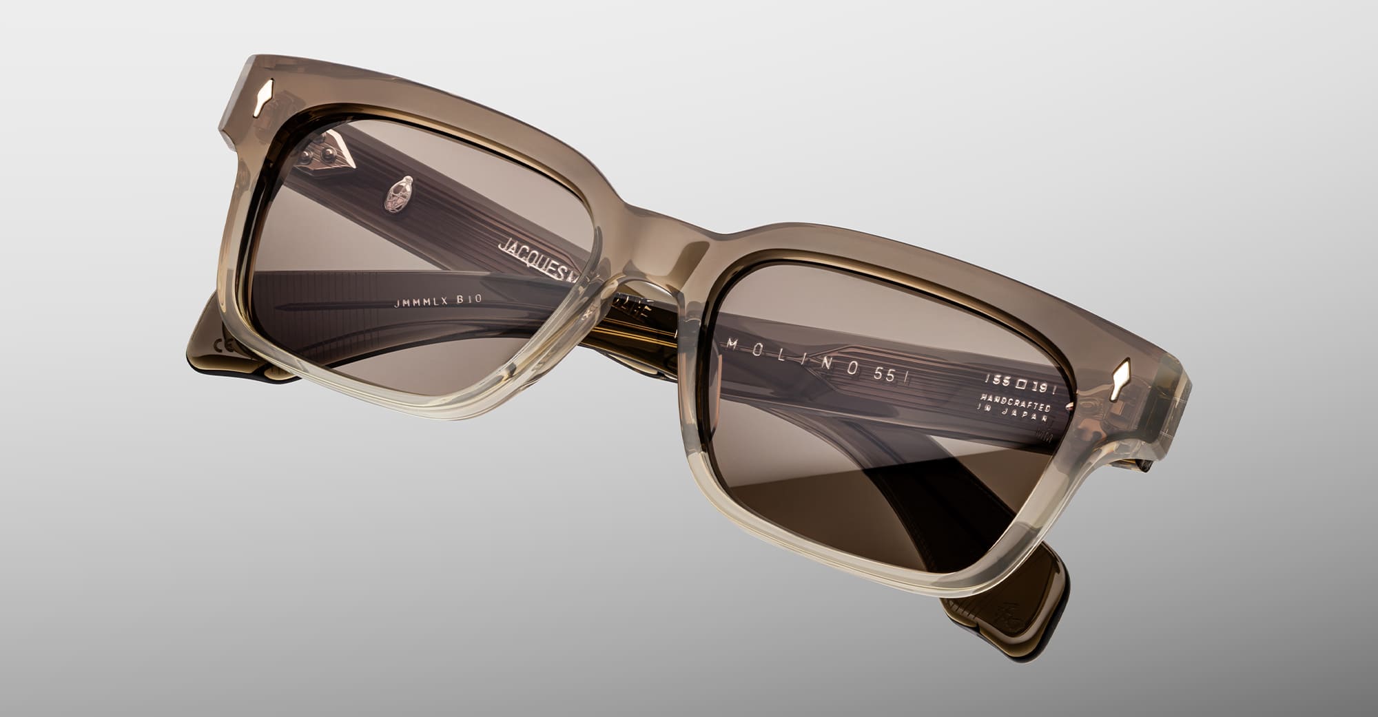 Ottica Mondello Roma - Jacques Marie Mage - JMMMLX-B10 - MOLINO 55 - LESCOT - Acetate - shape Rectangular - brown - EYEWEAR - SUNGLASSES - Unisex,Uomo,Donna,Women,Men - lens brass - Made In Japan