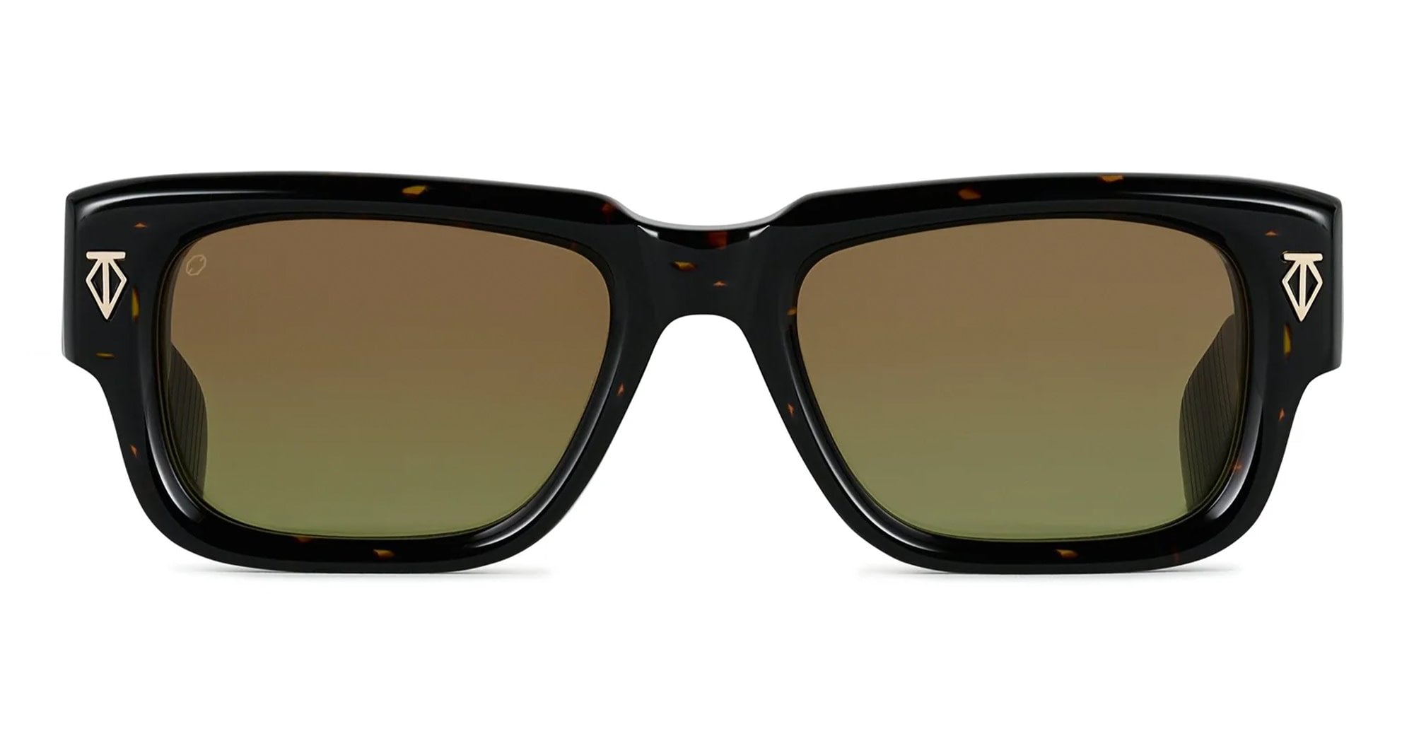 Ottica Mondello Roma - T HENRI - TAEE - TAYCAN - PETRA - Acetate - shape Squared - Havana - EYEWEAR - SUNGLASSES - Unisex,Uomo,Donna,Women,Men - lens Gradient green - Made In Japan