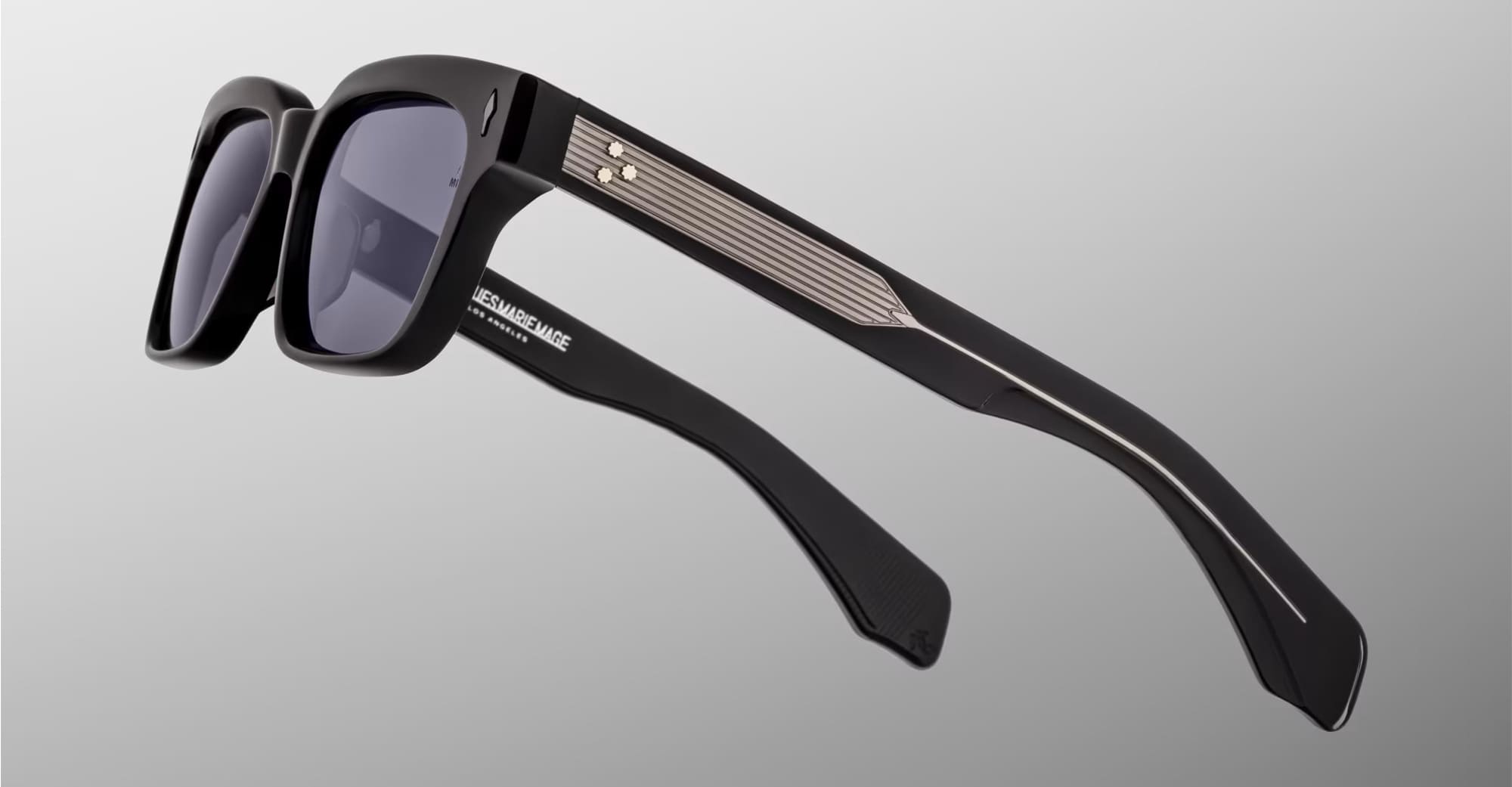 Ottica Mondello Roma - Jacques Marie Mage - JMMMLX-58 - MOLINO 55 - RAVEN - Acetate - shape Rectangular - Black - EYEWEAR - SUNGLASSES - Unisex,Uomo,Donna,Women,Men - lens Grey - Made In Japan